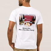 人生のホストを自由なワインの試飲吐露して下さい Tシャツ (裏面)
