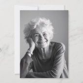 人生のミニマルお祝いの葬儀の写真 招待状 (裏面)