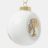 人生のメーンディツリー(金ゴールド) セラミックボールオーナメント (左)