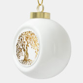 人生のメーンディツリー(金ゴールド) セラミックボールオーナメント (右)