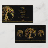 人生のメーンディツリー(金ゴールド) 名刺 (正面/裏面)