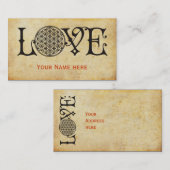 人生のラブレターの入れ墨の黒の花 名刺 (正面/裏面)