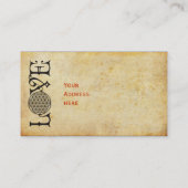 人生のラブレターの入れ墨の黒の花 名刺 (裏面)