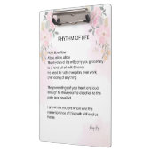 人生のリズム – 希望に満ちた詩 クリップボード (左)