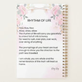 人生のリズム – 希望に満ちた詩 プランナー手帳 (裏面)