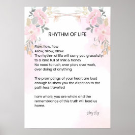 人生のリズム – 希望に満ちた詩 ポスター