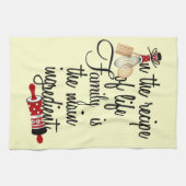 人生のレシピは家族のキッチンタオル キッチンタオル (横)