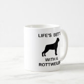 人生のロットワイラー コーヒーマグカップ (正面右)