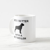 人生のロットワイラー コーヒーマグカップ (正面左)