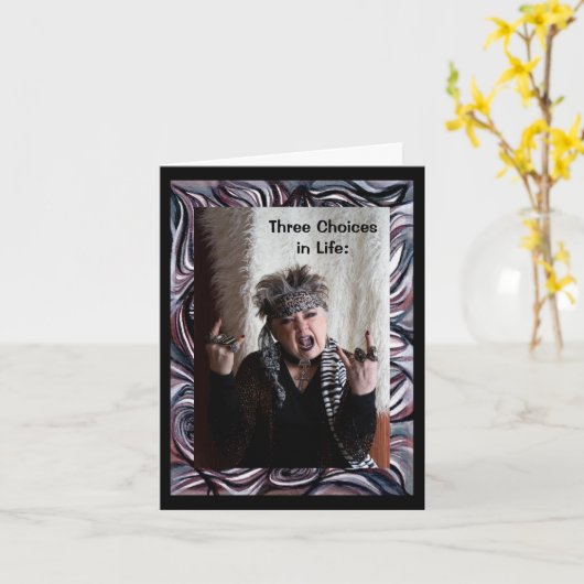 人生の三つの選択 カード (黄色い花)