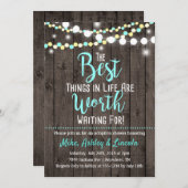 人生の中で最高のの養子招待状 招待状 (正面/裏面)