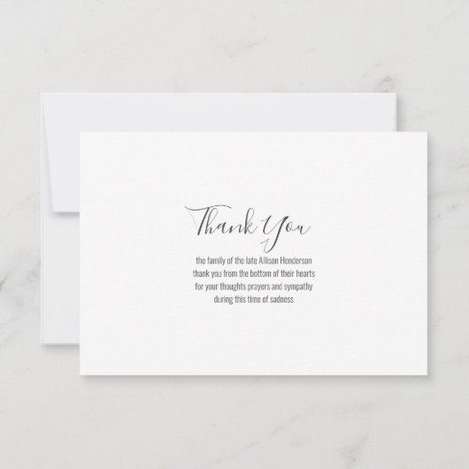 人生の中で生きてきた写真縁どの葬儀 サンキューカード (裏面)