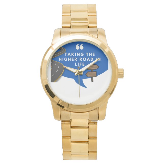 人生の中で高い道を歩む 腕時計 (正面)