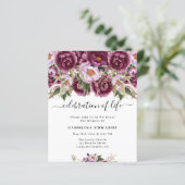 人生の予算お祝い紫の写真葬儀 (スタンド正面)