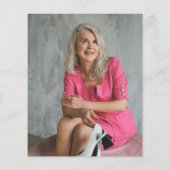 人生の予算お祝い紫の写真葬儀 チラシ (裏面)