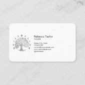 人生の人生のコーチのツリーセラピストヨガムーン相 名刺 (裏面)