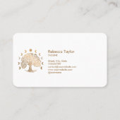 人生の人生のコーチのツリーセラピストヨガムーン相 名刺 (裏面)