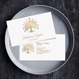 人生の人生のコーチのツリーセラピストヨガムーン相 名刺