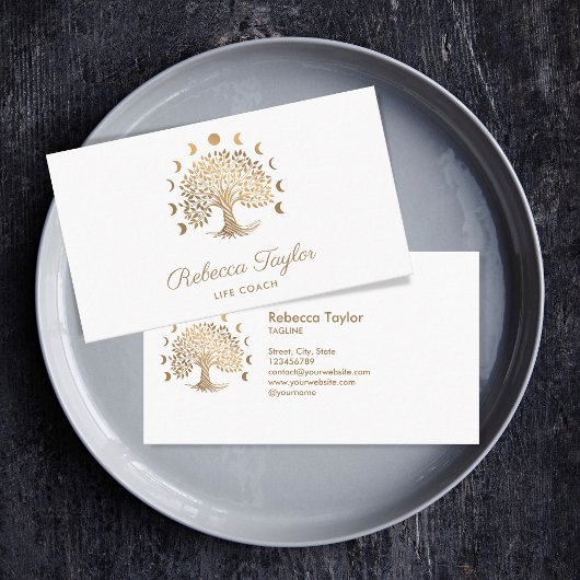 人生の人生のコーチのツリーセラピストヨガムーン相 名刺