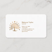 人生の人生のコーチのツリーセラピストヨガムーン相 名刺 (裏面)