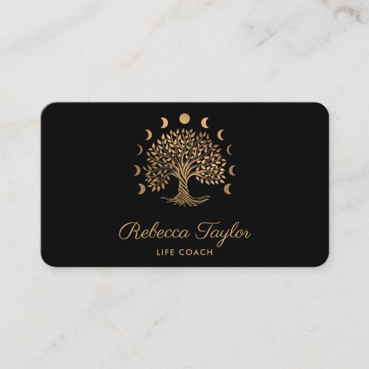 人生の人生のコーチのツリーセラピストヨガムーン相 名刺 (正面)