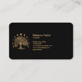 人生の人生のコーチのツリーセラピストヨガムーン相 名刺 (裏面)