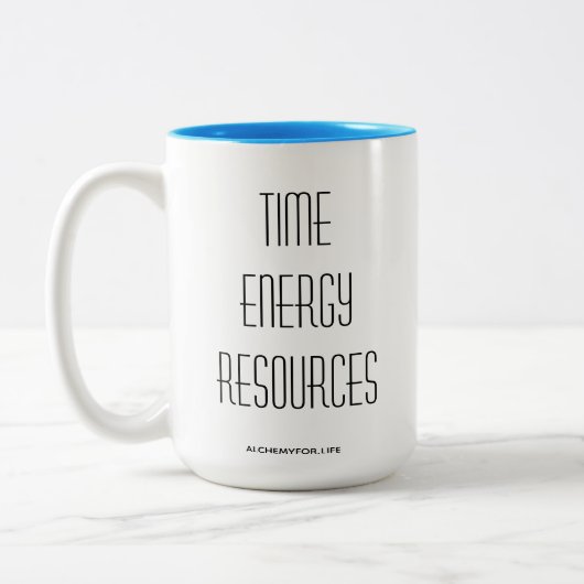 人生の公式マグカップのための錬金術。錬金術フラスコ ツートーンマグカップ (左)