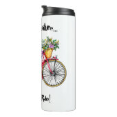 人生の冒険楽しむ自転車と花 タンブラー (回転右)