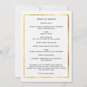 人生の写真プログラムの白い葬儀お祝い 招待状 (裏面)