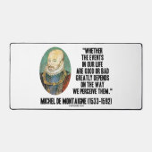 人生の出来事を良いか悪いかどう捉えるか デスクマット (正面)