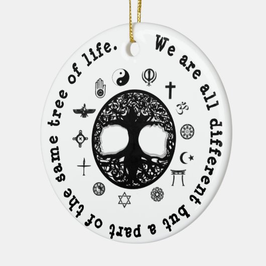 人生の同じ木の一部 セラミックオーナメント (左)