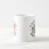 人生の喜びと贅沢 ビジネスロゴ コーヒーマグカップ (中央)