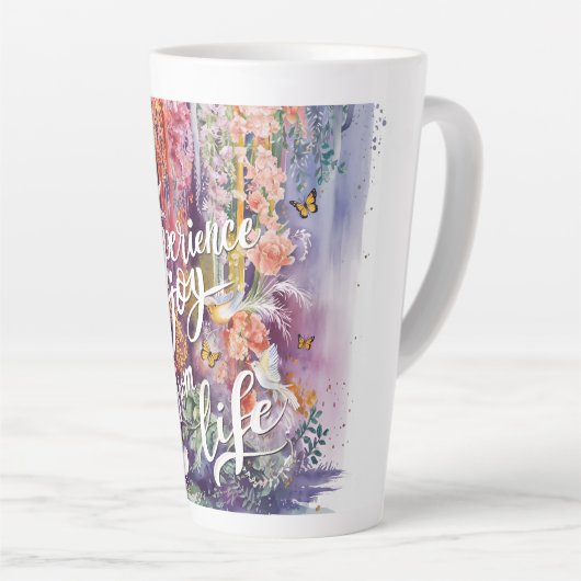 人生の喜び カフェラテマグ (右アングル)