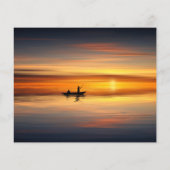 人生の喜び 湖での釣りと夕陽の昇る朝 (裏面)