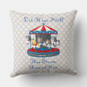 人生の回転木馬でベージュアイレット枕 クッション (裏面)