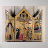 人生の場面を描いたトリプチ ポスター (正面)