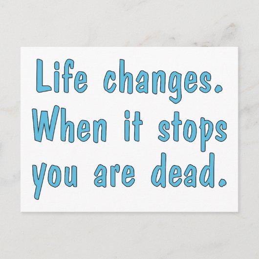 人生の変化 ポストカード (正面)