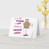 人生の大きなクッキーの中であなたはの選択チップ カード (黄色い花)