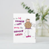 人生の大きなクッキーの中であなたはの選択チップ ポストカード (スタンド正面)