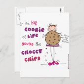 人生の大きなクッキーの中であなたはの選択チップ ポストカード (正面/裏面)