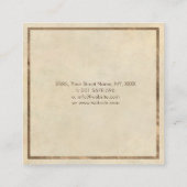 人生の大理石および陸軍少佐の階級章の渦巻の木 スクエア名刺 (裏面)