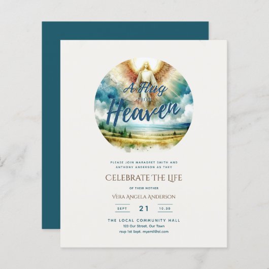 人生の天国お祝いから抱擁の詩 (正面/裏面)