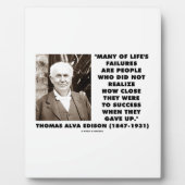 人生の失敗がどれほど成功したか分からなかった フォトプラーク (正面)