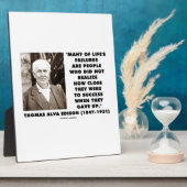 人生の失敗がどれほど成功したか分からなかった フォトプラーク (側面)