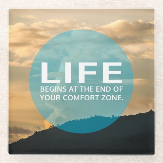 人生の始まり ガラスコースター (正面)