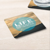 人生の始まり スクエアペーパーコースター (アングル)