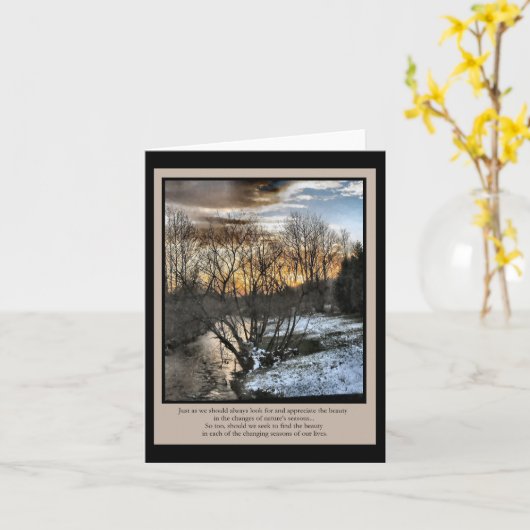 『人生の季節』 カード (黄色い花)