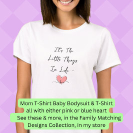 人生の小さなことだピンクのハートのPrにマッチ Tシャツ