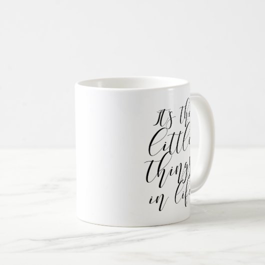 人生の小さなことだ コーヒーマグカップ (正面右)