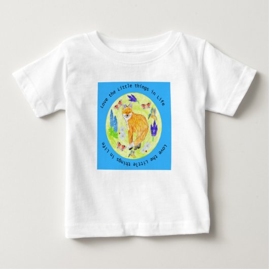 人生の小さなものを愛する ベビーTシャツ (正面)